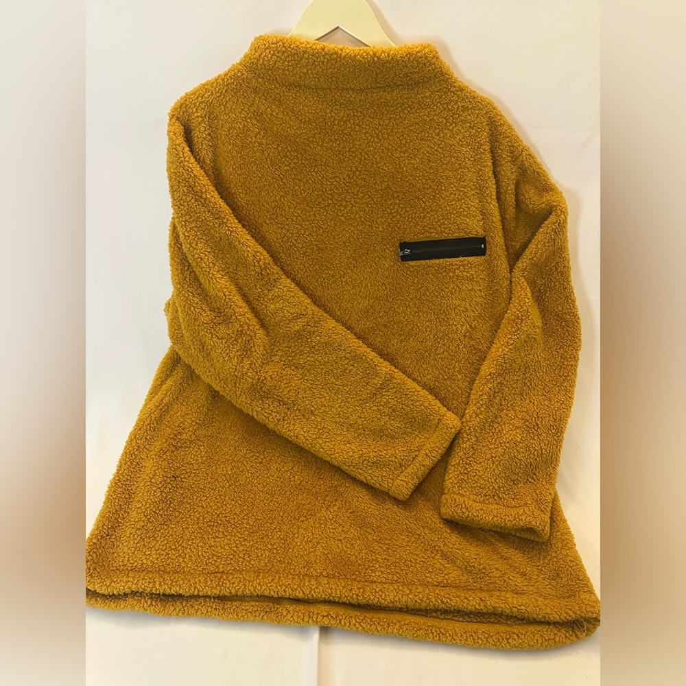 Women's Cozy Fleece Jacket - Mustard Tees2urdoor 3XL fleece pullover